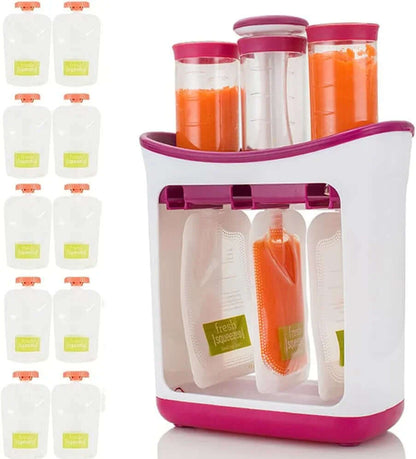 Baby Food Maker with Reusable Pouches – BPA-Free - Ice Cube 