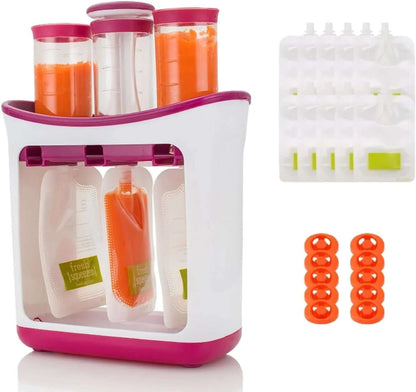 Baby Food Maker with Reusable Pouches – BPA-Free - Ice Cube 