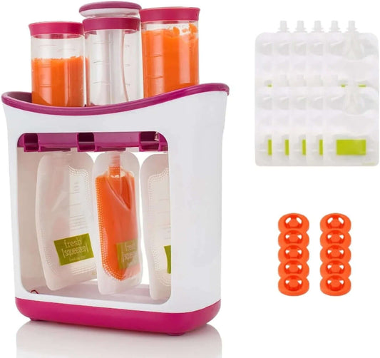 Baby Food Maker with Reusable Pouches – BPA-Free - Ice Cube 