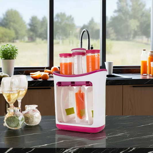 Baby Food Maker with Reusable Pouches – BPA-Free - Ice Cube 